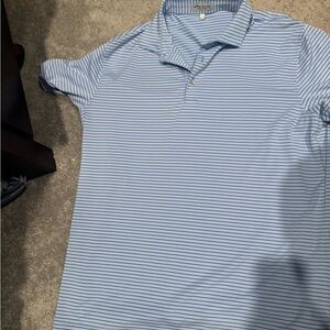 Peter Millar Blue Striped Men's Shirt L